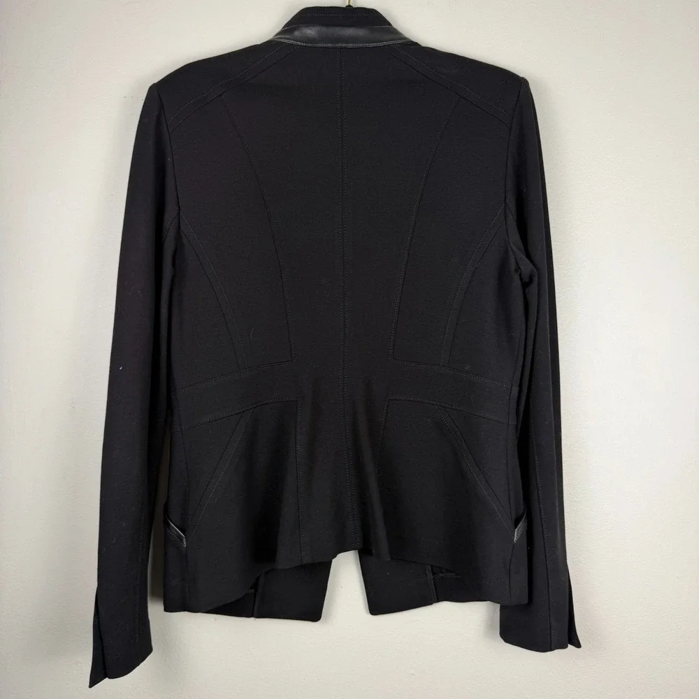 White House Black Market Blazer Jacket Women 10 Black Single-Button Career Fancy - Picture 9 of 16